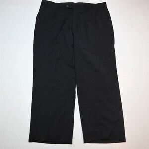 Pronto Uomo 38x29 Black 100% Wool Full Cut Flat Front Dress Mens Pants